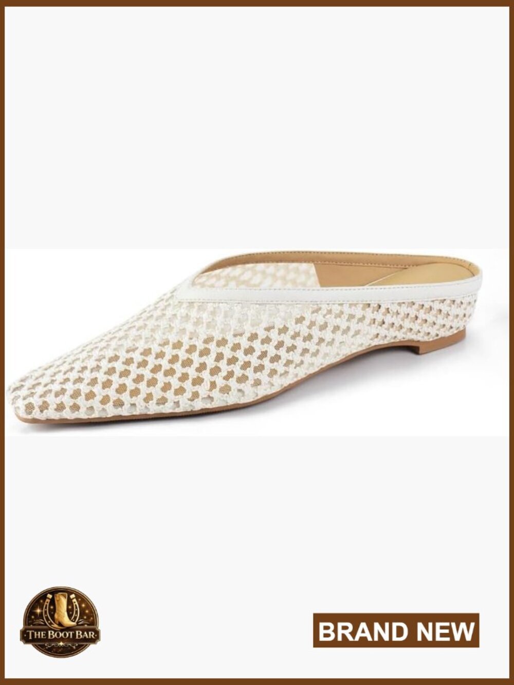 Woven Mules for Women Slip on Comfortable Metallic Slides Square Toe Hidden